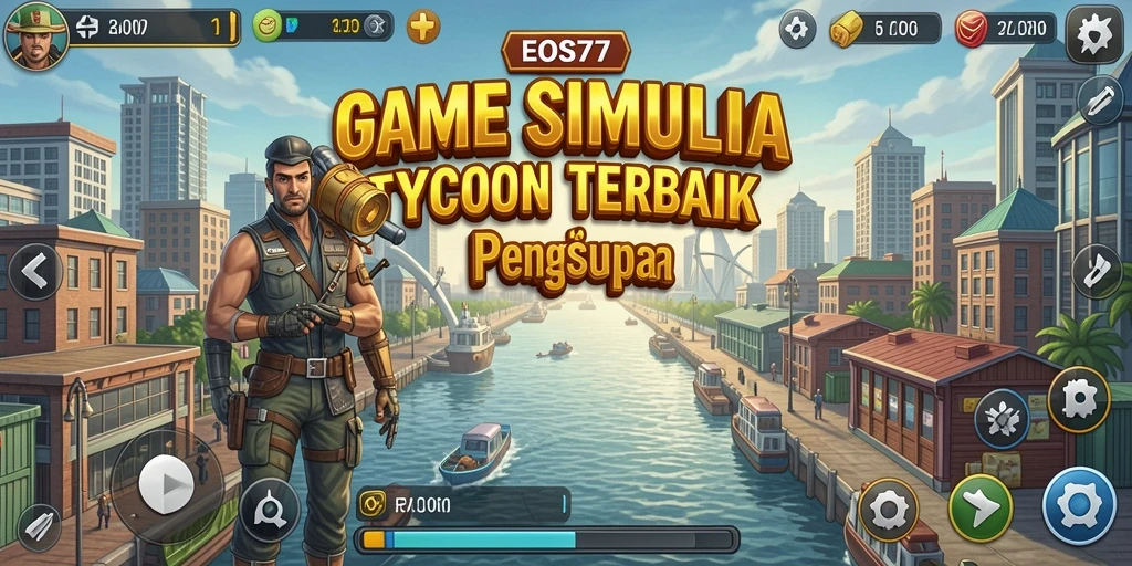 Gameplay menantang dalam EOS77 yang menampilkan simulasi bisnis Tycoon.