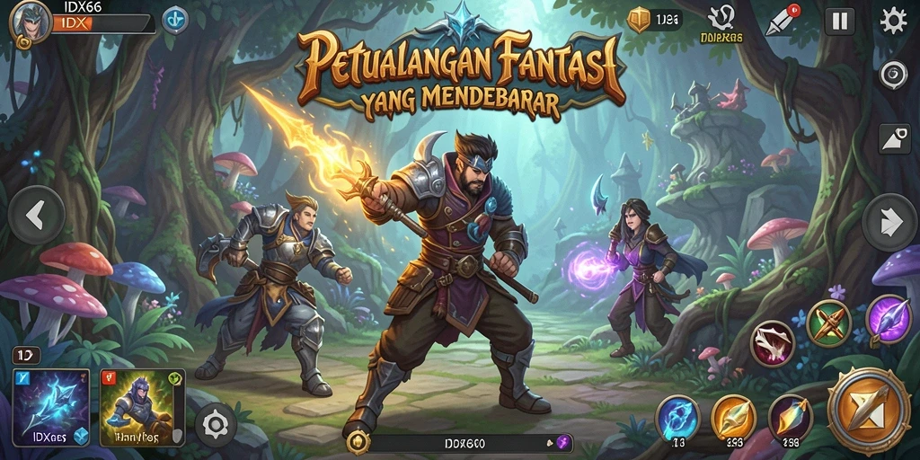 Gameplay RPG seru dengan petualangan fantastis di IDX66.