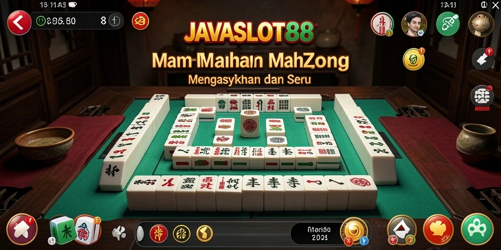 Screenshot utama JAVASLOT88 menampilkan aksi bermain Mahjong yang mendebarkan.