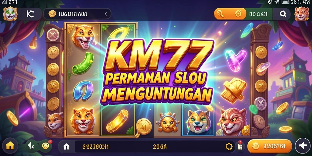 Screenshot gameplay KM777 menampilkan keseruan permainan Slot yang menghibur.
