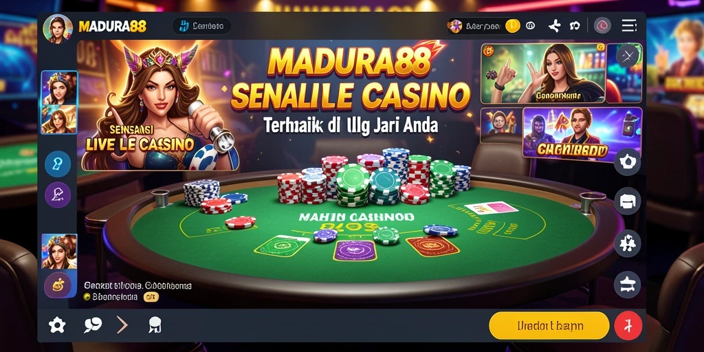 Tampilan menarik dari gameplay Live Casino yang mendebarkan.
