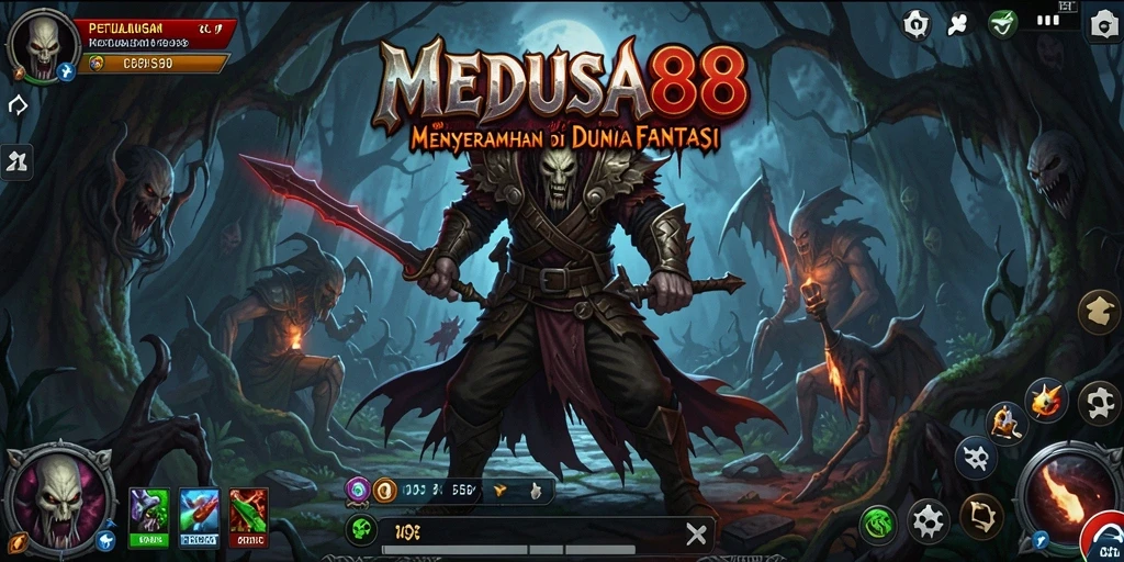 Screenshot menampilkan gameplay seru di dunia fantasi MEDUSA88.