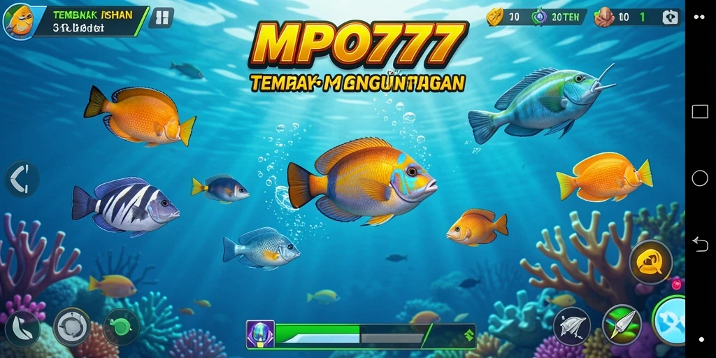 Tangkapan layar utama MPO777 menampilkan gameplay menembak ikan yang seru.