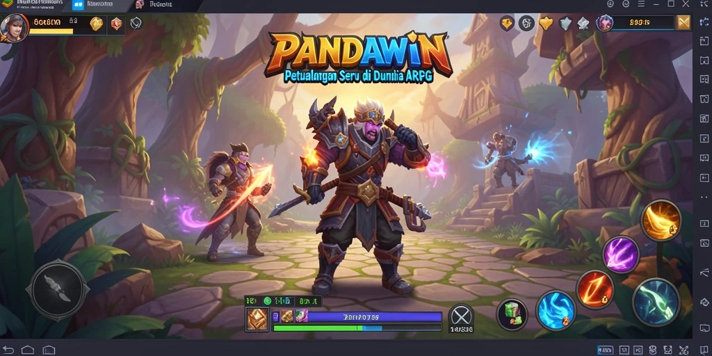 Gameplay seru PANDAWIN yang penuh aksi dan petualangan.