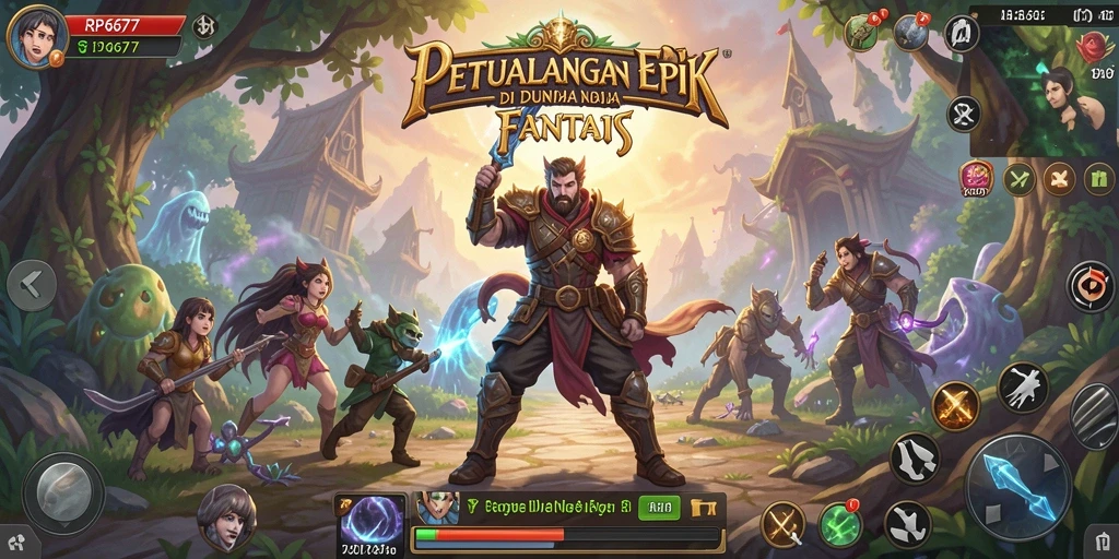 Gameplay menarik dan menantang dalam dunia RPG fantastis.