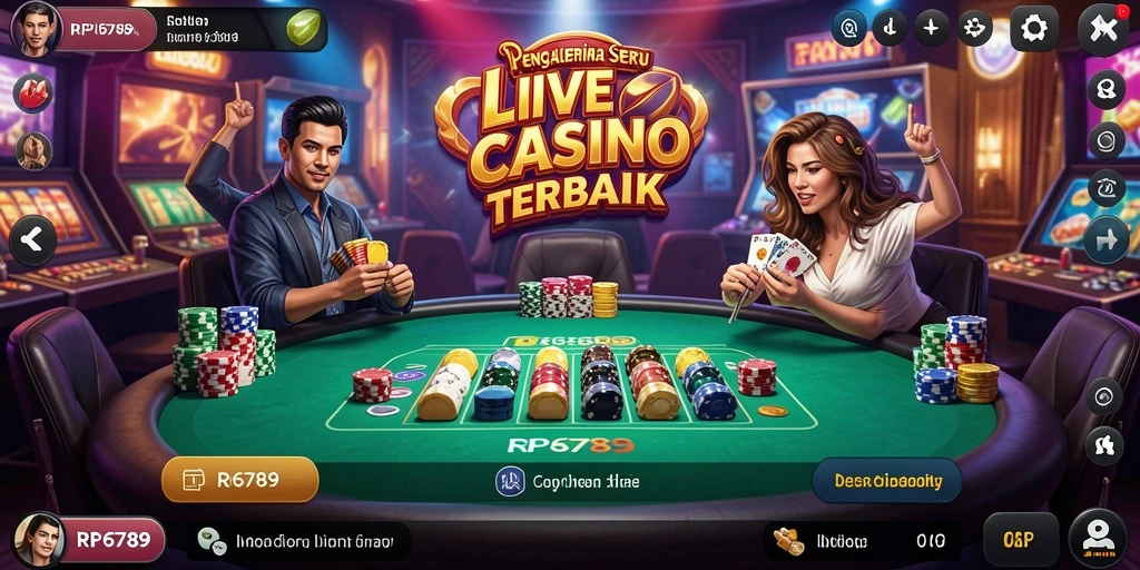Screenshot gameplay nyata Live Casino RP6789 yang mendebarkan.