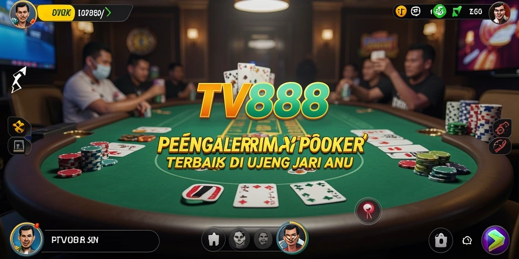 Tampilan gameplay Poker yang seru di TV888.