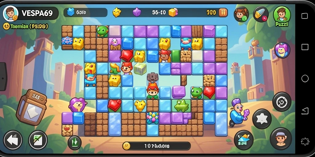 Tampilan gameplay VESPA69 yang menarik dan penuh tantangan.