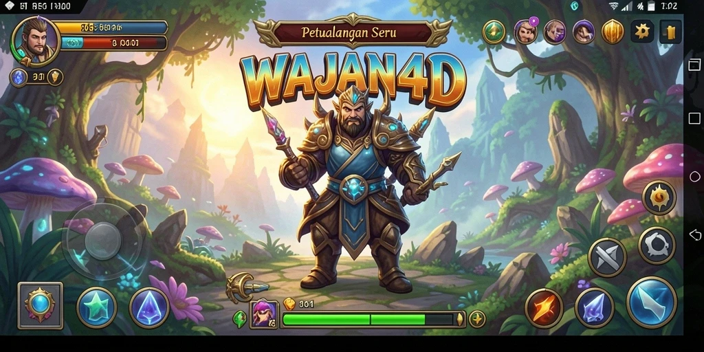 Tampilan gameplay WAJAN4D dengan aksi petualangan yang menegangkan.